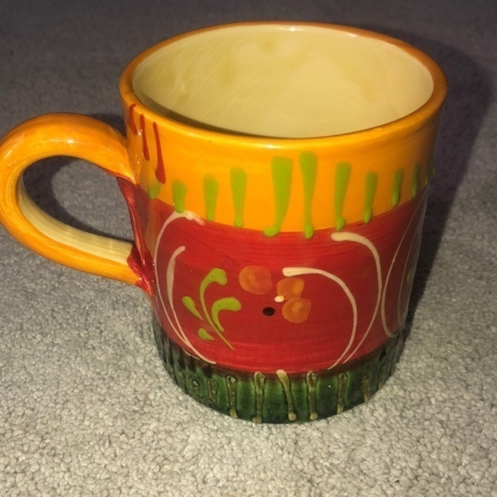Pier 1 Imports Antique Soleil Hand‎ Painted Coffee Mug
